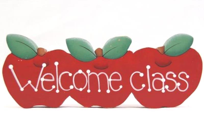 Lot Of 2 Handmade Classroom Teacher Wood Signs Apples Whimsical