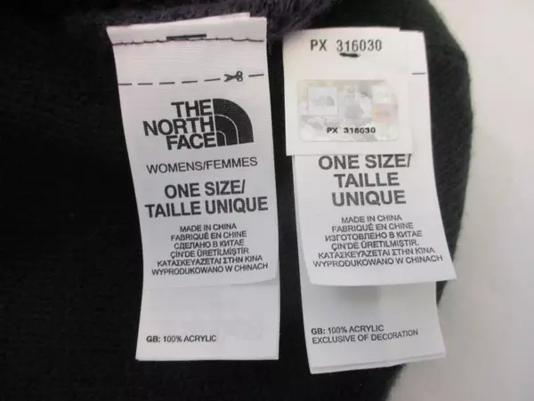 Lot of 2 The North Face Beanies One Size Purple Black Knit Crochet