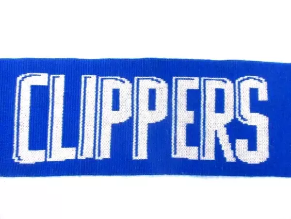 Los Angeles Clippers Knit Scarf Fringed Blue Red White Kia