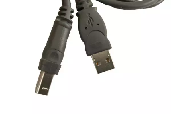 Lot of 2 Networking USB Printer Cables Computer To Printer HP Black and Gray