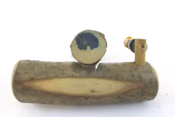 Vintage Freiburg Bächle Figurine Wooden Trestle Souvenir Lady Bird