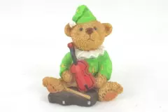 Jester Jim Take Me Home Teddies Resin Figurine Bear With Green Outfit Violin