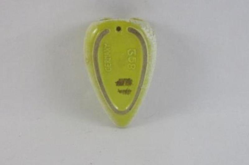 Vintage Wall Vase Planter Ceramic Yellow Print Heart Made In Germany 358