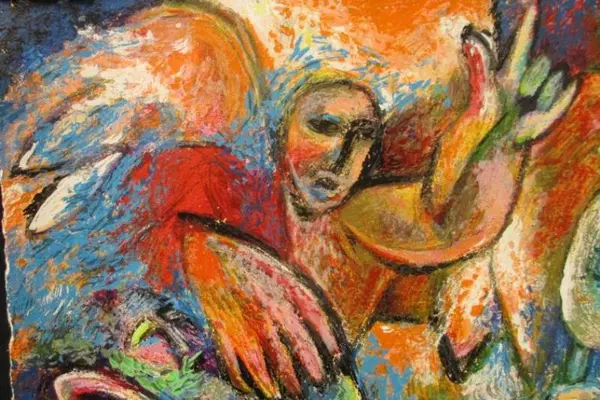 Limited Edition Modern Art Nude Angel Painting Signed Numbered 81/350