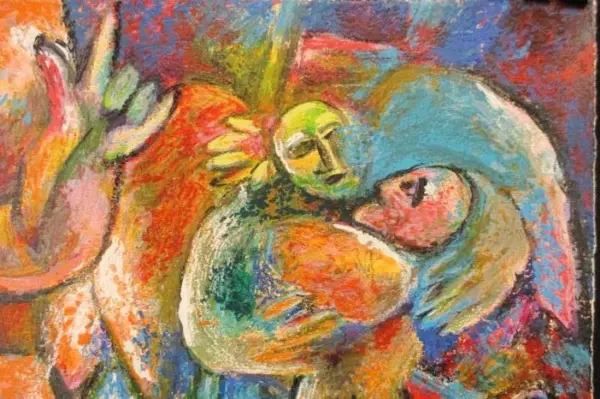 Limited Edition Modern Art Nude Angel Painting Signed Numbered 81/350