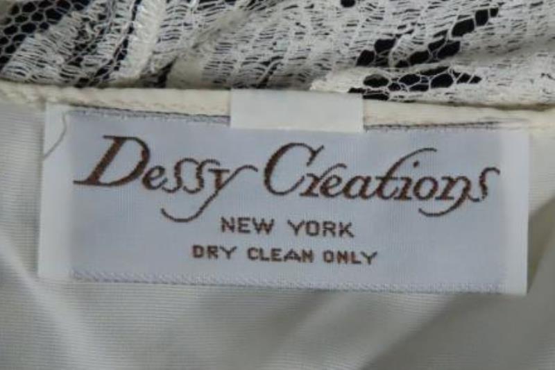 Wedding Dress by Dessy Creations White Laced Floral Women's Size 4