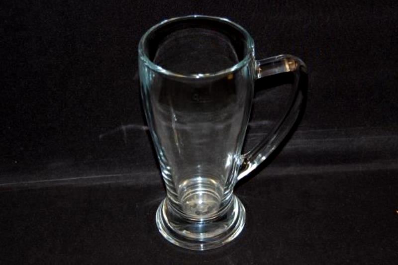 Vintage Fidenza FI.YE pint Glass Stein Made In Italy 0.4L Clear Handle