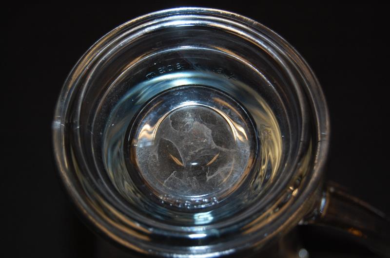 Vintage Fidenza FI.YE pint Glass Stein Made In Italy 0.4L Clear Handle