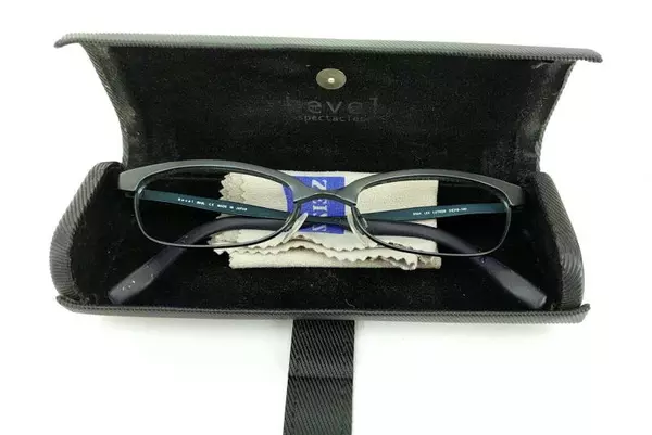 BEVEL Browline Eyeglass Frame 9504 Lex Luthor Made in Japan with Case and Cloth