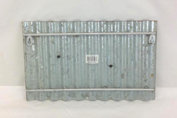"Latte" Corrugated Metal & Burlap Plaque 15"x9" Hanging Kitchen Home Cafe Decor