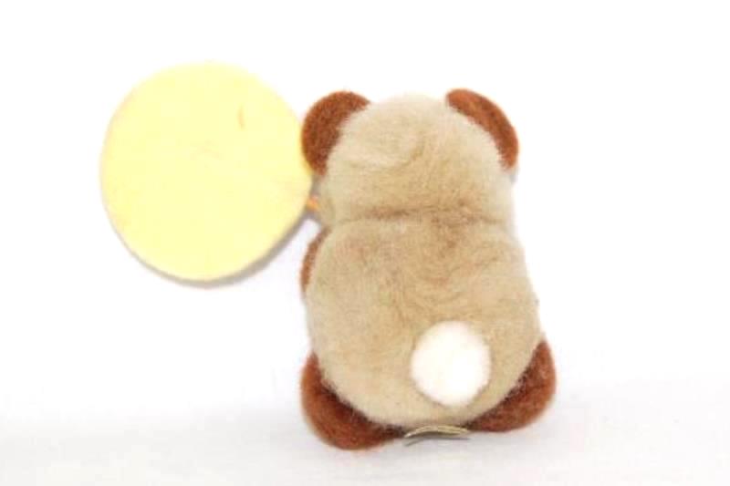 Vintage I Love Portland Oregon Miniature Bear Fuzzy Ball Googly Eyes