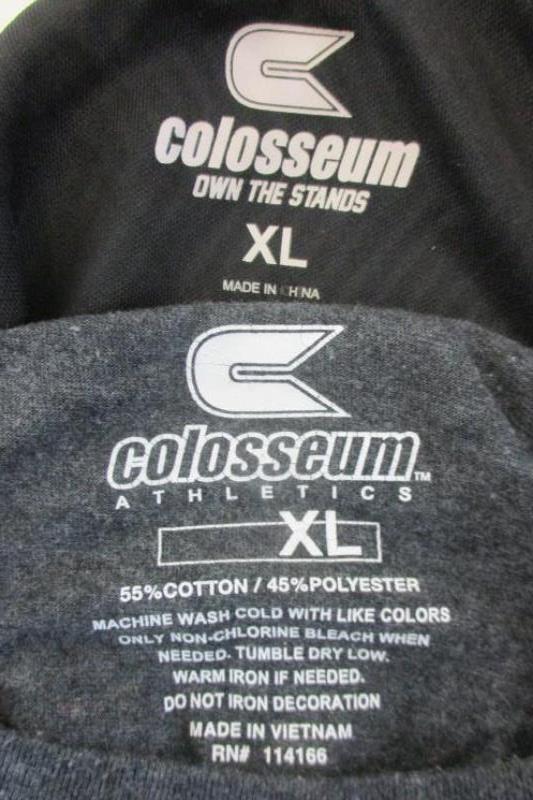Lot of 2 Colosseum Oregon State Beavers Tee Shirts Gray Black Men's Size XL