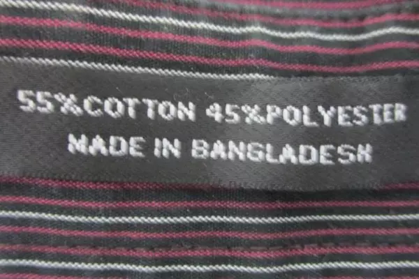 Arrow Fitted Men's Button Down Shirt Large Red Gray Striped Size 34/35