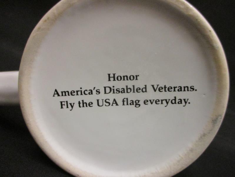 American Veterans Disabled for Life Memorial USA Flag Mug FREEDOM Is Not FREE