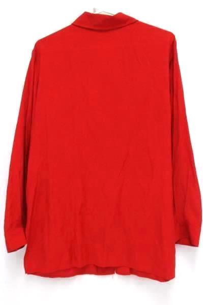 Blushe Impressions Red Long Sleeve Career Blouse T Buttons Women's 16