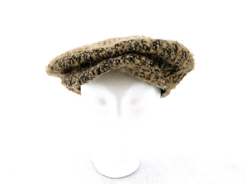 SAKS FIFTH AVENUE Driving Cap Boucle Tweed Brown Newsie Cabbie Flat Cap OSFM