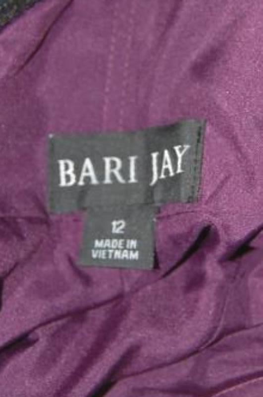 Bari Jay Strapless Semi Formal Dress Women's Size 12 Purple Sweetheart Neckline