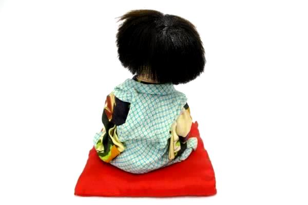 8" Asian Malaysia Sitting Boy Doll Traditional Dress Red Pillow Seat Jointed