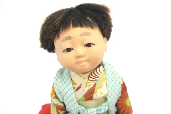 8" Asian Malaysia Sitting Boy Doll Traditional Dress Red Pillow Seat Jointed