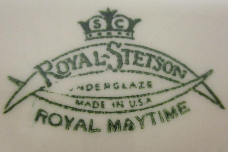 Lot of 3 Vintage Royal Stetson Saucer Plates Royal May Time White Blue Floral