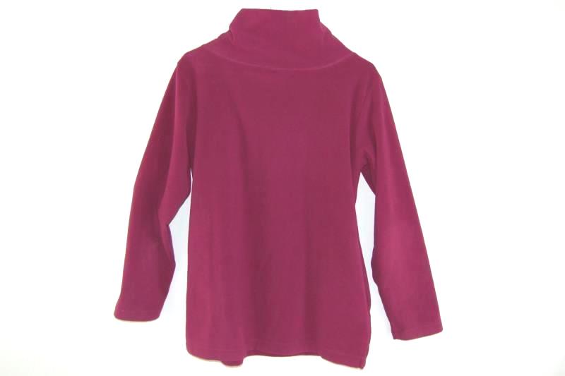 Vintage Norm Thompson Sweater Fuchsia Pink Fleece Women's Size Small