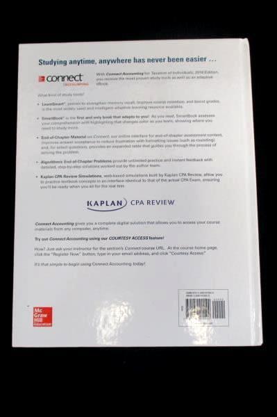 McGraw-Hill's Taxation of Individuals 2016 Edition Textbook Spilker Barrick