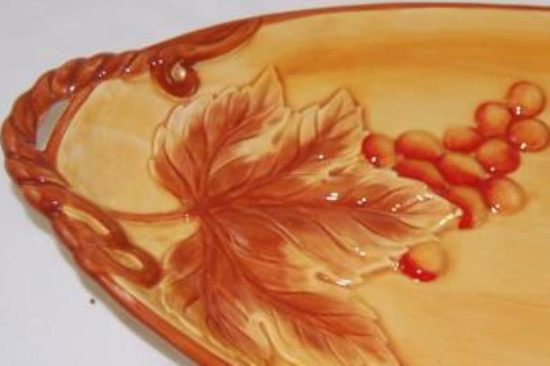 Fitz and Floyd Del Vino Serving Platter Tray 21.25 Inch Long