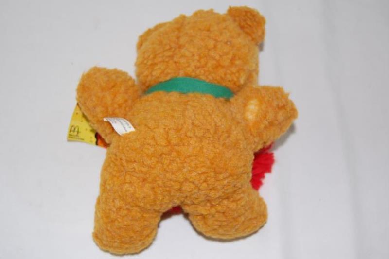 Vtg Bear Muppets Fozzie Baby 1987 Jim Henson Scarf Plush with McDonalds Hang Tag