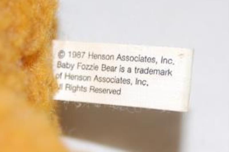 Vtg Bear Muppets Fozzie Baby 1987 Jim Henson Scarf Plush with McDonalds Hang Tag