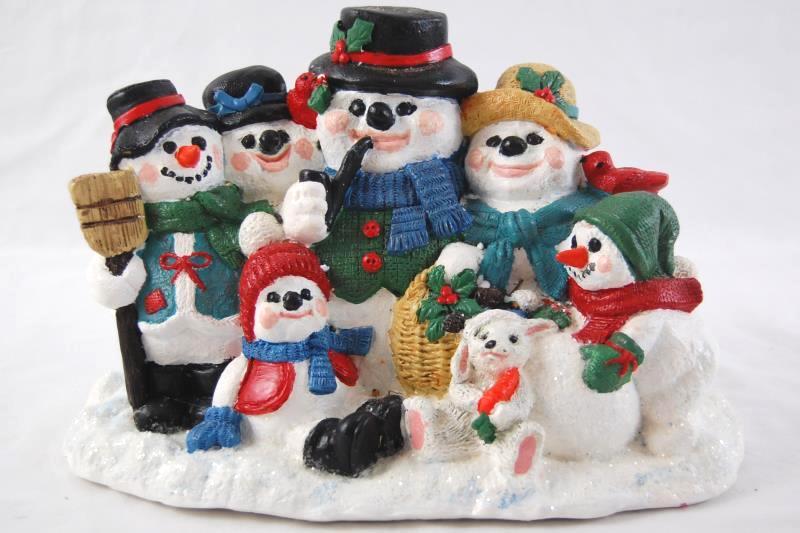 Accents Unlimited Wee Crafts Finished Snowman Family Photo Completed Finished
