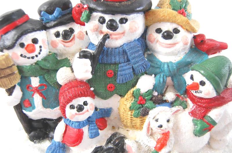 Accents Unlimited Wee Crafts Finished Snowman Family Photo Completed Finished