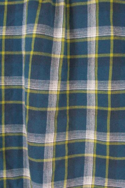 Old Navy Vintage Boy's Youth Yellow Blue Flannel Size Large