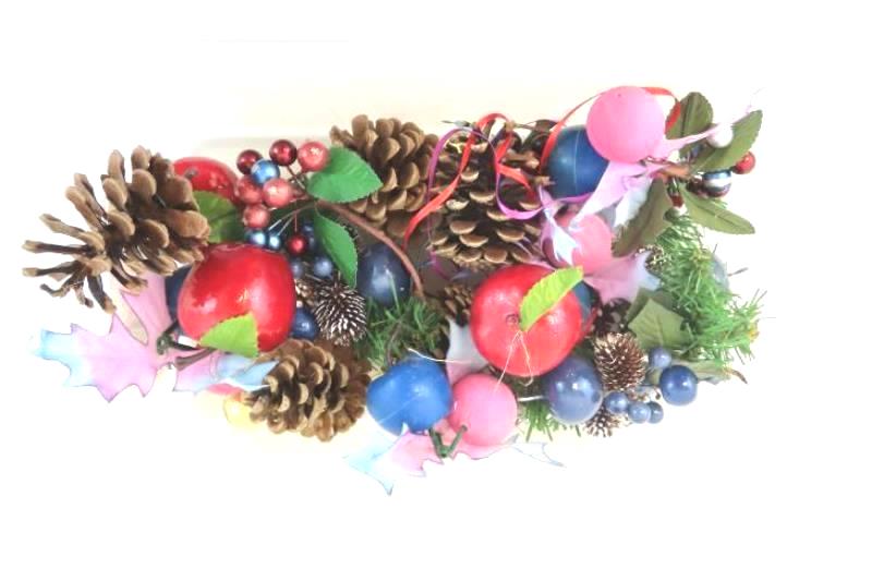 Lot Of Decorations For Christmas DIY Projects Cones Berries Apples