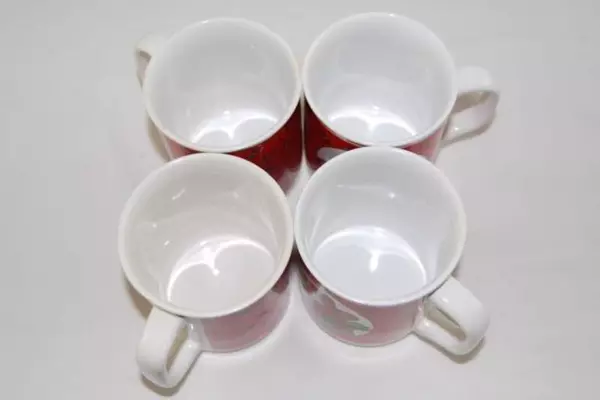 Lot of 4 Christmas Coffee Cocoa Mugs Cups Red White Teddy Bears