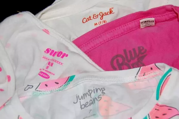 Lot of 4 Girl's Tops Size Medium Cat & Jack Jumping Beans Super Blue Pink