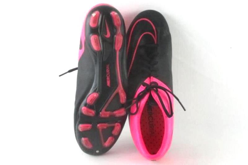 Nike Mercurial Pink Black Cleats Lace Up Women's Size 9 Faux Leather