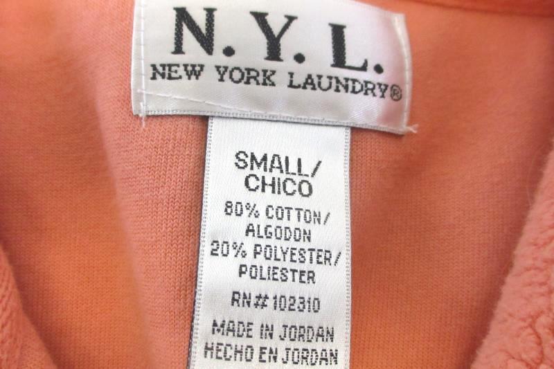 NYL New York Laundry Coral Pink Sweater Top Women's Size Small Salmon Color