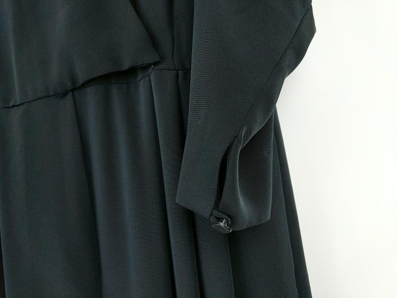 Vintage Liz Claiborne Jumpsuit Black Long Sleeve Wrap Shoulder Pads Size 8