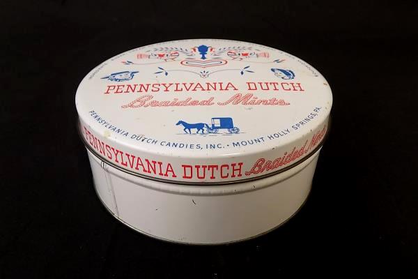 Pennsylvania Dutch Braided Mints 14 Oz. Vintage Empty Tin