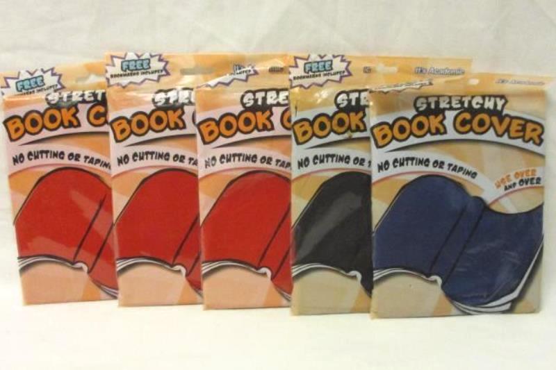 5 It's Academic One Size Fits All Stretch Book Covers Red Black Blue