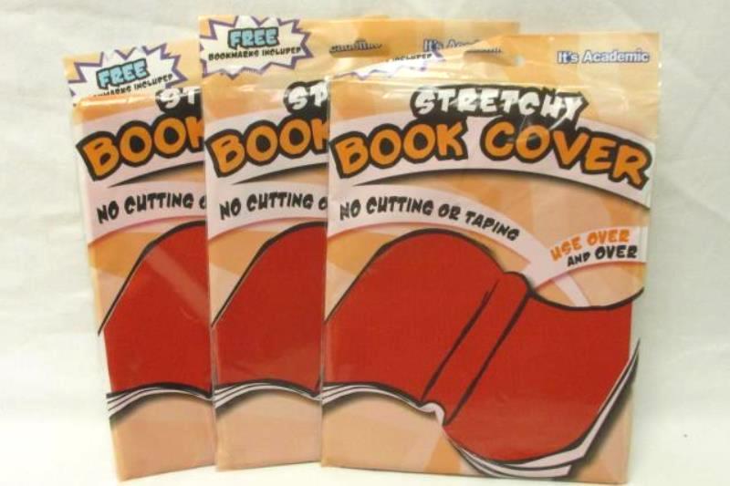 5 It's Academic One Size Fits All Stretch Book Covers Red Black Blue