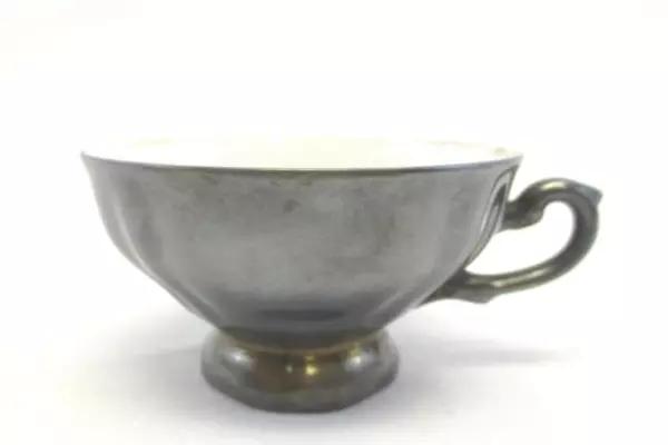 Lot of 2 Vintage Dekor Feinsilber Bavaria Teacup and Ashtray Silver Toned