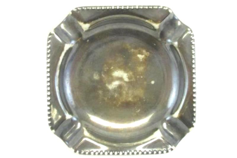 Lot of 2 Vintage Dekor Feinsilber Bavaria Teacup and Ashtray Silver Toned