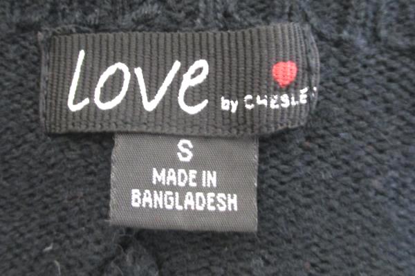 Love by Chesley Women's Sweater Cardigan Sz Small Juniors Striped Gray Red Black