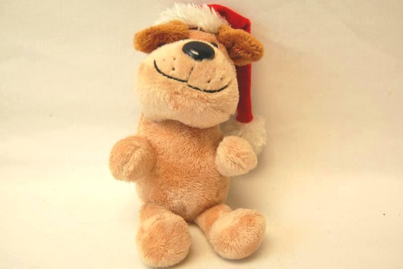 Lot of Plush Christmas Stuffed Dolls Dog Santa Soft Red Holiday