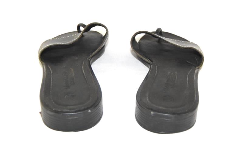 MontegoBay Club Sandals Black Leather Collection Slide On Women's Size 8.5