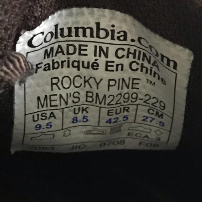Columbia Leather Comfort Shoes Rocky Pine Men's Size 9.5 Slip On Rubber Sole