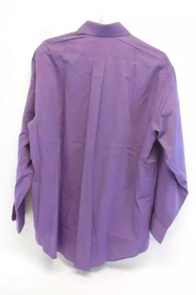 Chaps Button-Up Shirt Solid Purple Collared Men's Size Large 16-16.5