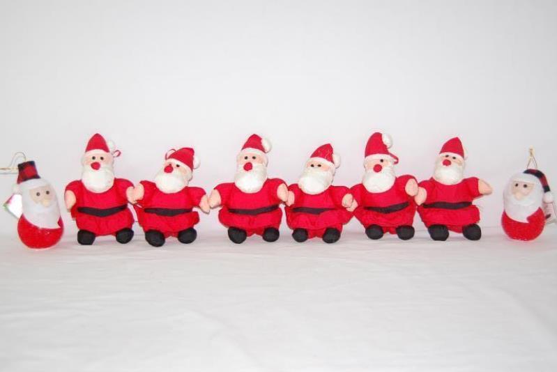 Lot of 8 Santa Claus Ornaments 2 Color Changing 6 Plush Oriental Trading