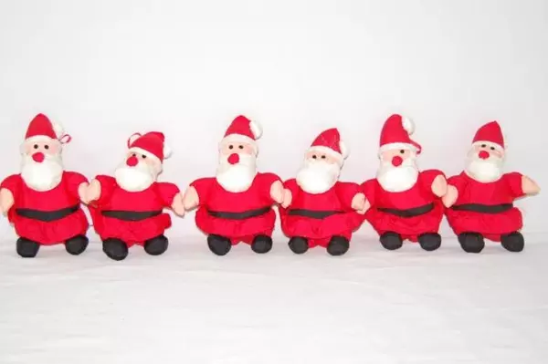 Lot of 8 Santa Claus Ornaments 2 Color Changing 6 Plush Oriental Trading